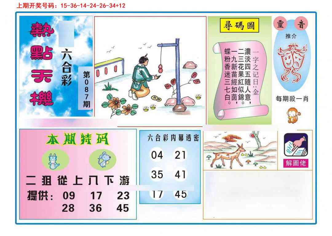 087期热点天机[图]
